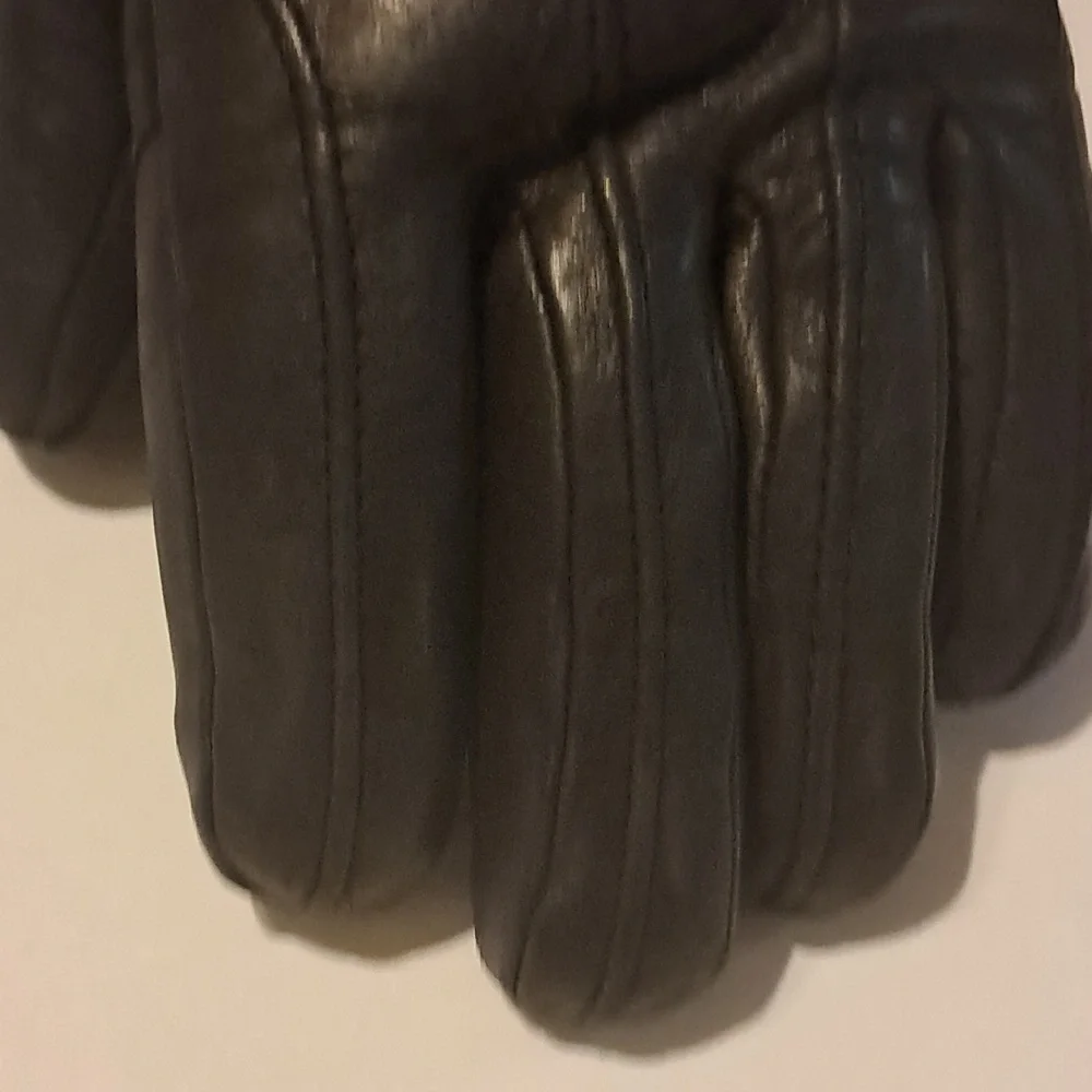 Conroy Ladies Black Imported Leather Gloves Size M Moto Outdoor